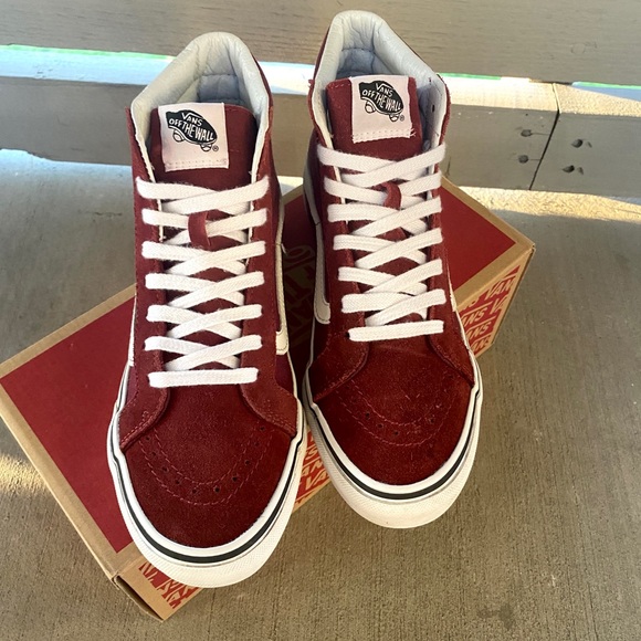 Rad maroon Sk8-Hi Vans size 5 Slim shoe - Picture 6 of 8